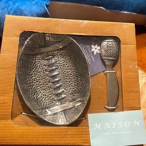 New in Box Star Home Dip Dish Set Football
